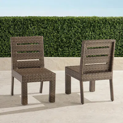 Frontgate Set Of 2 St. Kitts Dining Side Chairs In Light Kona Wicker In Brown