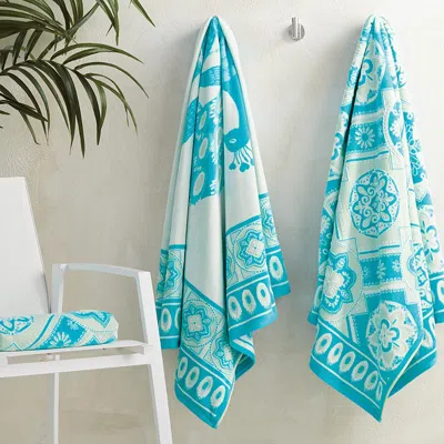 Frontgate Set Of 2 Tavira And Azura Beach Towels In Blue