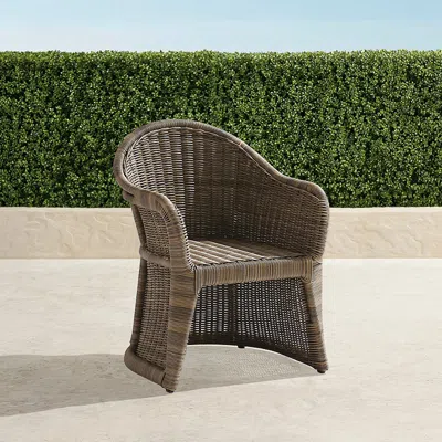 Frontgate Set Of 2 Terrace Park Dining Arm Chairs In Desert Wicker In Brown