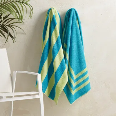 Frontgate Set Of 2 Two Tone Beach Towel