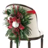 Frontgate Set Of 2 Vintage Christmas Chairback Swags In Multi