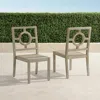Frontgate Set Of 2 Winhill Dining Side Chairs In Weathered Teak