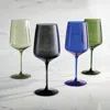FRONTGATE SET OF 4 ASSORTED EUROPEAN CRYSTAL WINE GLASSES