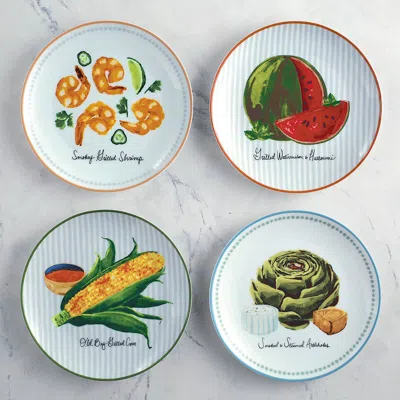 Frontgate Set Of 4 Chef Symon Novelty Recipe Plates