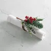 Frontgate Set Of 4 Christmas Cheer Napkin Rings In White