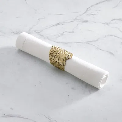 Frontgate Set Of 4 Coral Cuff Napkin Rings