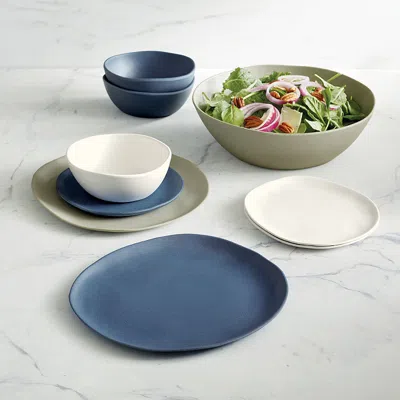 Frontgate Set Of 4 Del Mar Melamine Dinnerware In White