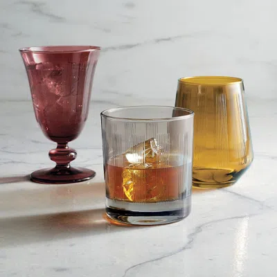 Frontgate Set Of 4 Estella Glassware Collection In Ash