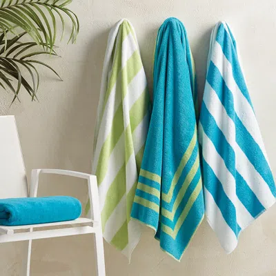 Frontgate Set Of 4 Framed And Striped Beach Towel