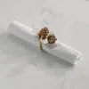 Frontgate Set Of 4 Gilded Pine Napkin Rings
