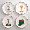 Frontgate Set Of 4 Jingle And Mingle Plates In Multi