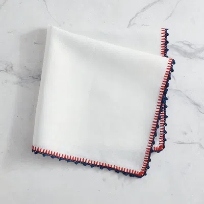 Frontgate Set Of 4 Knotted Edge Napkins