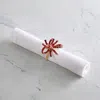 Frontgate Set Of 4 Merry & Bright Jeweled Bow Napkin Rings In Red