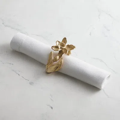 Frontgate Set Of 4 Orchid Napkin Rings