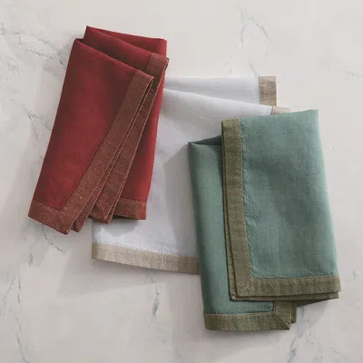 Frontgate Set Of 4 Reed Napkins In White