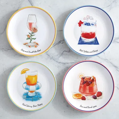 Frontgate Set Of 4 Sun And Spritz Salad Plates
