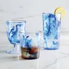 Frontgate Set Of 6 Aegean Swirl Acrylic Drinkware