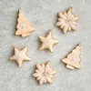 Frontgate Set Of 6 Festive Iced Cutout Ornaments