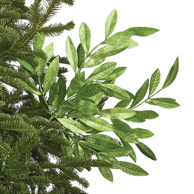 Frontgate Set Of 6 Glitter Bay Leaf Spray In Apple Green