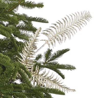 Frontgate Set Of 6 Pearl Beaded Fern Frond Sprays