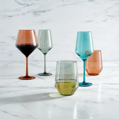 Frontgate Set Of 6 Sole Acrylic Glassware Collection In Multi