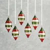 Frontgate Set Of 6 Vintage Christmas Festive Teardrop Ornaments