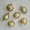 Frontgate Set Of 6 Vintage Christmas Holly Wreath Ornaments