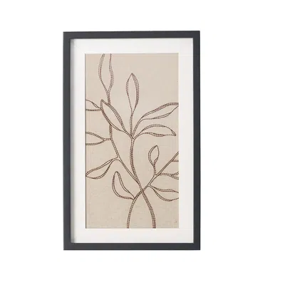 Frontgate Silhouetted Leaves Textile Wall Art