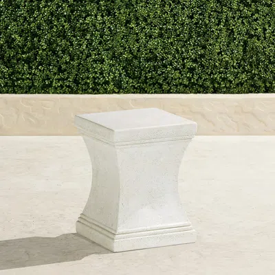 Frontgate Sirocco Accent Stool In White