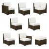 Frontgate Small Palermo 8-pc. Modular Set In Bronze Wicker