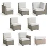 Frontgate Small Palermo 8-pc. Modular Set In Dove Wicker