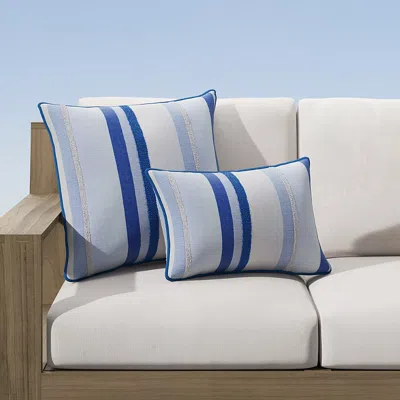 Frontgate Solita Stripe Indoor/outdoor Pillow In Salt