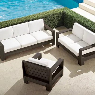 Frontgate St. Kitts 3-pc. Sofa Set In Kona Teak In Brown