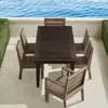 Frontgate St. Kitts 7-pc. Rectangular Dining Set In Light Kona Wicker In Brown