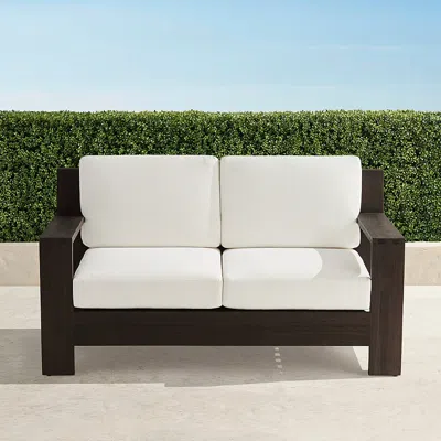 Frontgate St. Kitts Loveseat With Cushions In Kona Teak In Brown