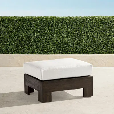 Frontgate St. Kitts Ottoman With Cushion In Kona Teak In Brown