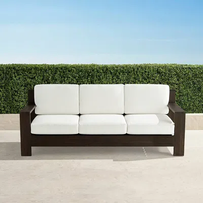 Frontgate St. Kitts Sofa With Cushions In Kona Teak In Brown