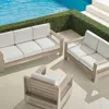 Frontgate St. Kitts 3-pc. Sofa Swivel Set In Weathered Teak