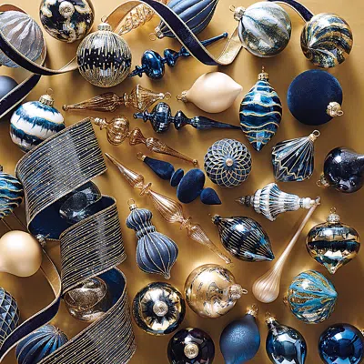 Frontgate Starry Sapphire Ornament Collection In Blue