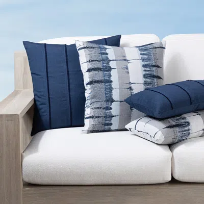 Frontgate Stripe Shibori & Quadrille Indoor/outdoor Pillow Collection By Elaine Smith In Blue