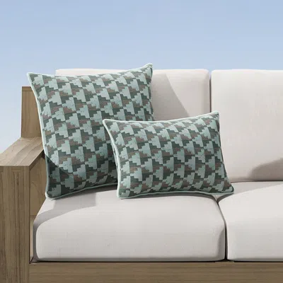 Frontgate Stucco Tiles Indoor/outdoor Pillow In Green