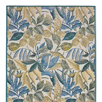 Frontgate Summer Vine Indoor/outdoor Rug In Blue