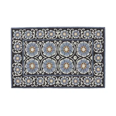 Frontgate Suzani Floral Door Mat In Gray