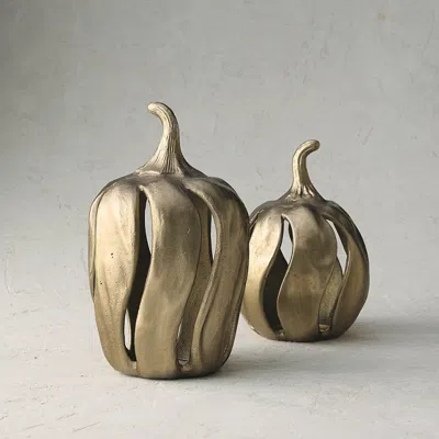 Frontgate Swirl Carved Pumpkin Lantern