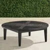 Frontgate Teak Chat Table In Espresso Finish