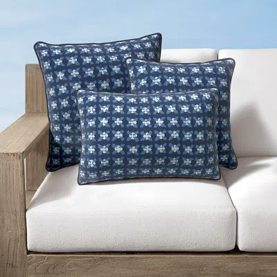 Frontgate Tiana Tile Indoor/outdoor Pillow In Blue