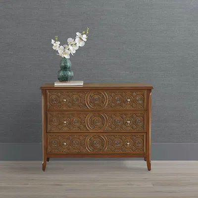 Frontgate Torrance 3-drawer Chest In Brown