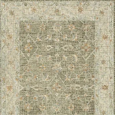 Frontgate Tyla Hand-knotted Rug In Green