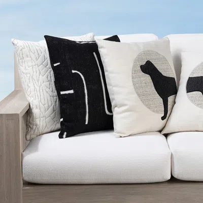 Frontgate Unconditional Woof Indoor/outdoor Pillow Collection By Elaine Smith In Blue