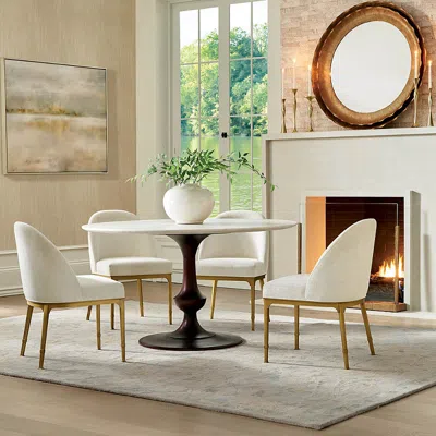 Frontgate Veneto 6-pc. Round Dining Set In White